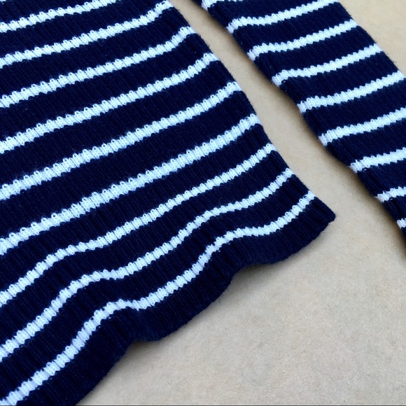 Polo by Ralph Lauren ❉ Navy & White Striped Ribbed Turtleneck Size P XXS Petite - Picture 6 of 8